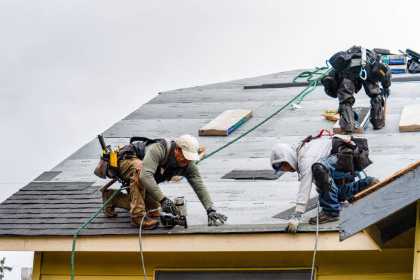 Professional Gutter Installation technician working in Abie, NE